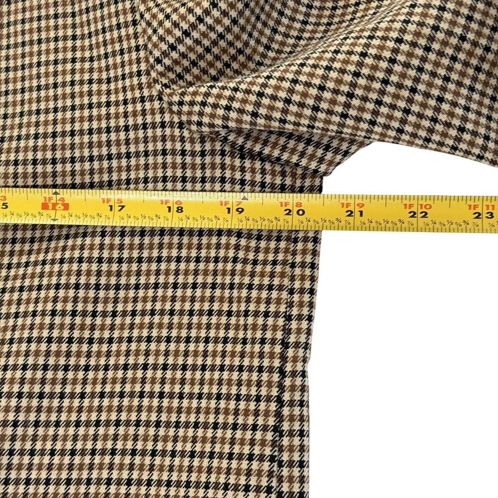 ZARA Houndstooth Double Breasted Blazer Jacket Brown Beige M Dark Academia - Picture 7 of 10